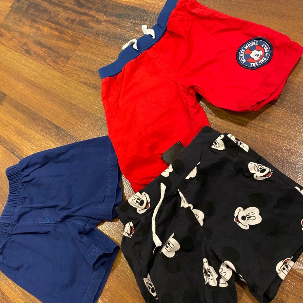 3 pair of Mickey Mouse Shorts bundle